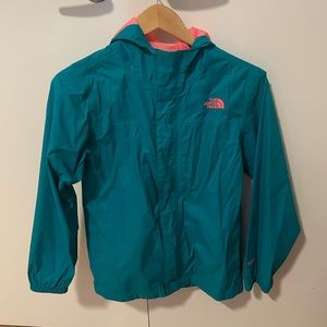 Girls' Teal North Face Windbreaker size L